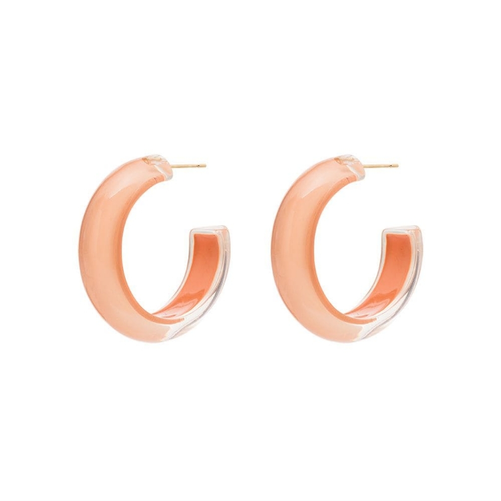 NEW Alison Lou Small Jelly Hoops - Orange